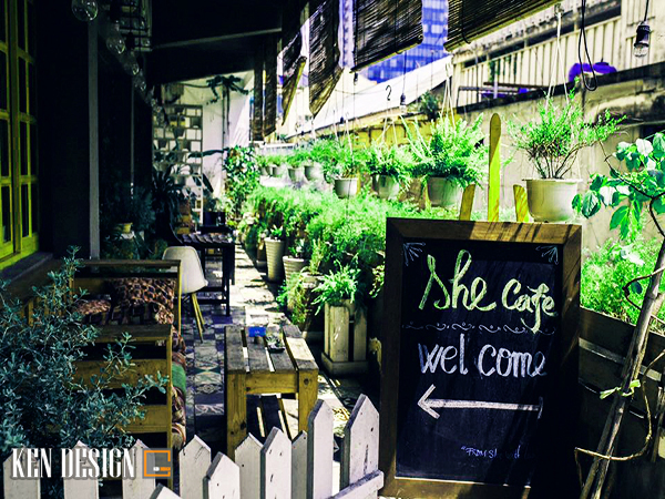 thi công quán cafe sân vườn ấn tượng